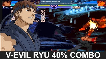 Variable Combo - Evil Ryu (Retroachievements) - Street Fighter Alpha 3 Max [Combo in Description]