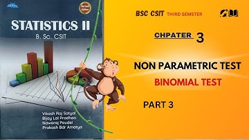 BINOMIAL TEST| part 3 | Non Parametric Test |  chapter 3 | Statistics ii #part3