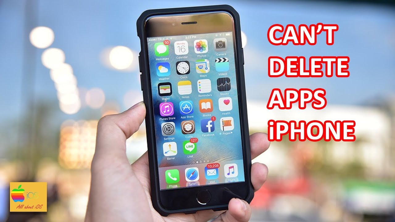 Why you can't delete apps in iPhone YouTube