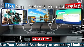 Use Your Mobile As Primary & Secondary Monitor for Pc Via USB Cable or Wifi | with 5ms Response Time screenshot 2