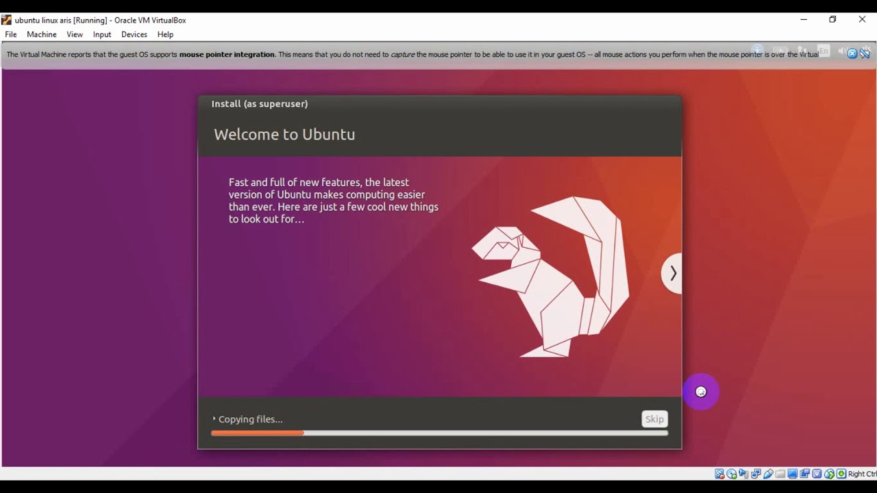 Begini Cara instalasi Linux Ubuntu di virtual box - YouTube