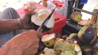 So Soft & Juicy! Palmyra Palm Fruit Cutting by Skillful Man | Cambodian Street Food screenshot 5