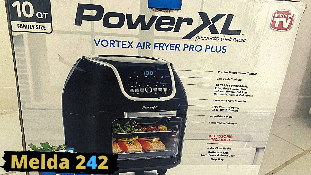 Power XL Vortex 10qt 1700w Air Fryer Pro Oven Unboxing plus first cook QVC  exclusive 