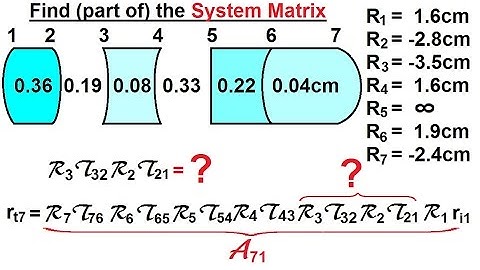 Physics: Optics- Thick Lenses (27 of 56) Calculate (part of) the System Matrix***