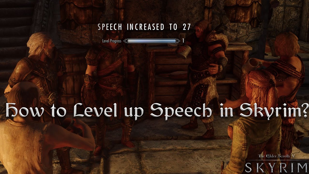 how to get speech up quickly in skyrim