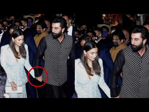 Ranbir Kapoor holds Alia Bhatt's hand & walks her through crowd at Anant Ambani-Radhika Engagement