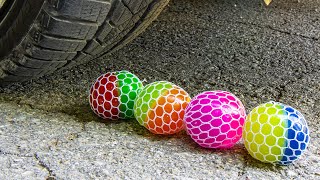 Crushing Crunchy & Soft Things by Car! EXPERIMENT CAR vs Anti Stress Balls