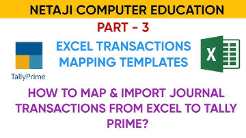 How to map & Import Journal Transactions from Excel to Tally Prime 5.1 in English?