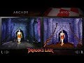 Dragons lair  amiga  arcade laserdisc  comparison