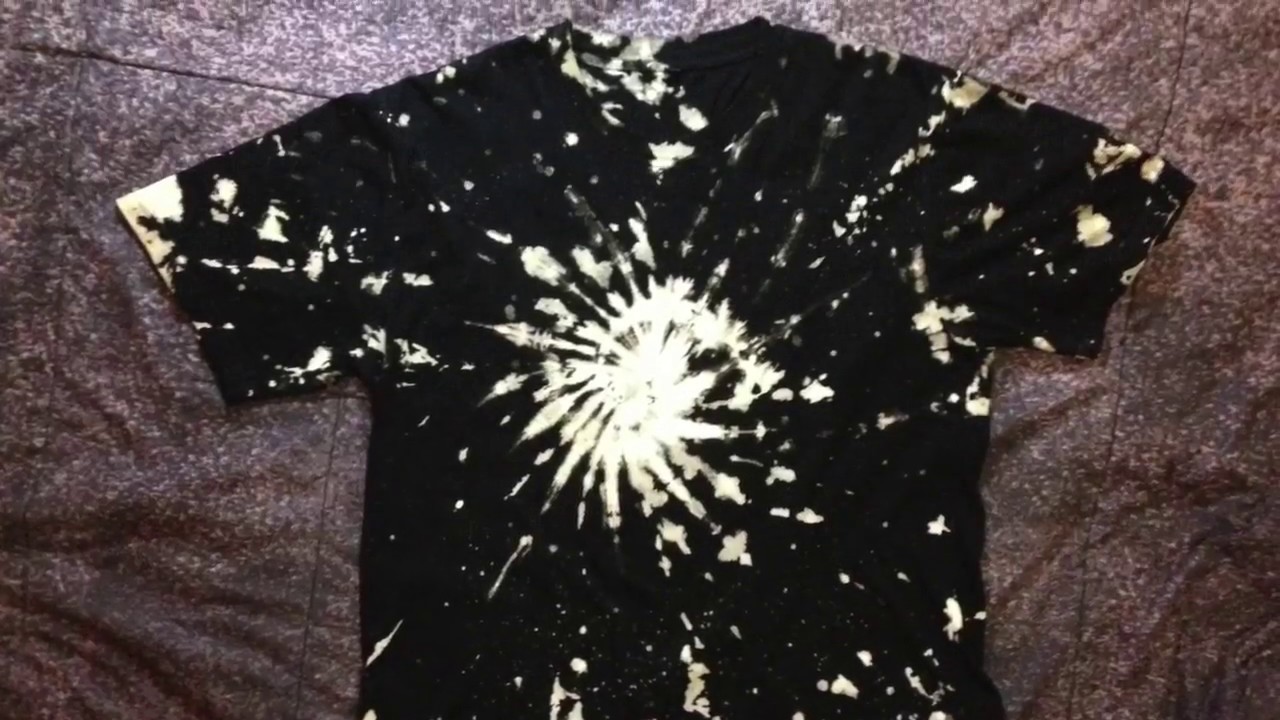 DIY : TIE DYE BLEACH SHIRT - YouTube