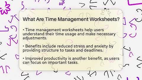 What Are Time Management Worksheets? - The Personal Growth Path