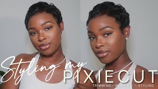 Style My Hair With Me: Pixie/Short Cut Molding, & Trimming with Tips & Tricks