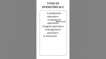 Types Of Operator in c /c basic in tamil for beginners #cprogramming#learning #learning#cprogramming
