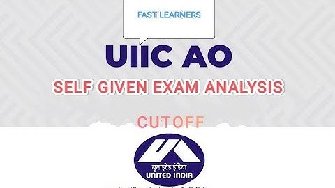 UIIC AO (GENERALIST) 2024 EXAM ANALYSIS / SELF GIVEN / Expected CUTOFF
