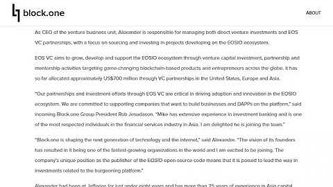 Michael Alexander to Lead $1 Billion EOS VC Division (narrated)