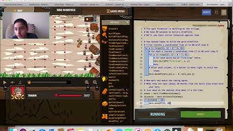 Grid minefield (cloudrip mountains) codecombat python