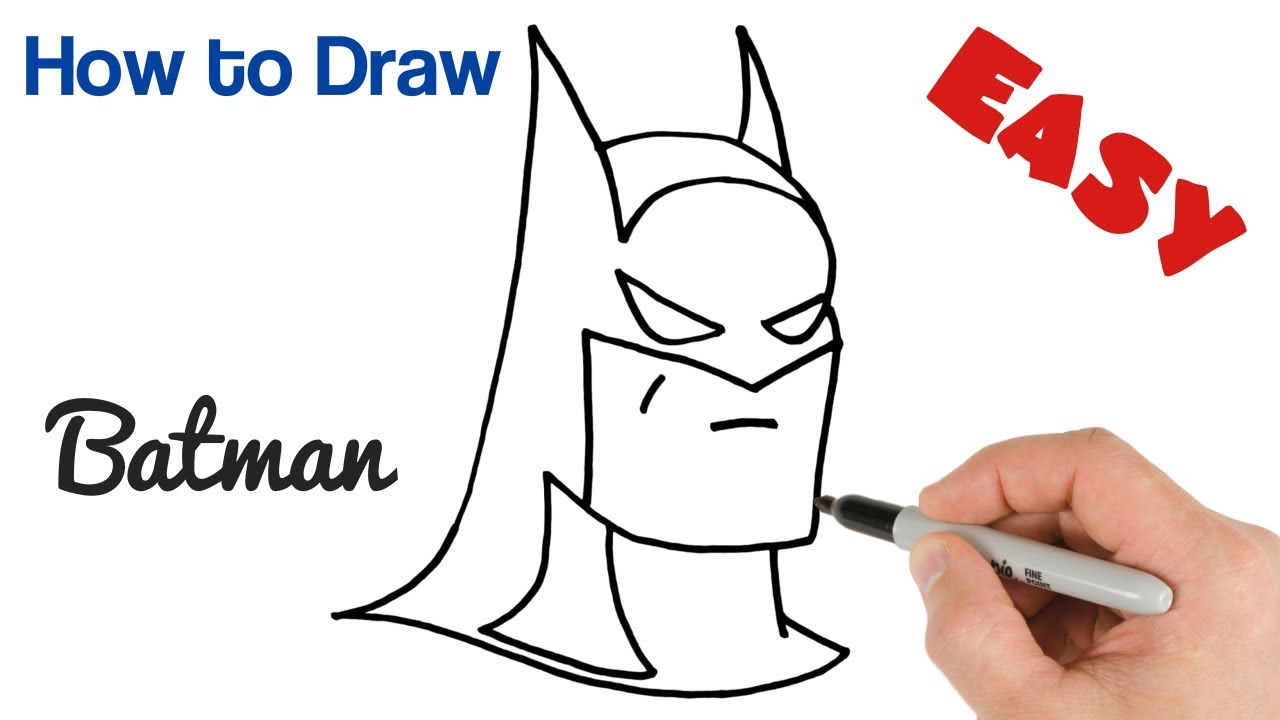 Batman Drawing Step By Step - How to Draw Batman in Retro DC Comics