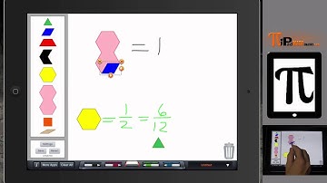 PiPad Mathematics: BrainingCamp Pattern Blocks iPad App Equivalent Fractions