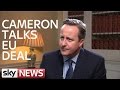 David cameron talks to skys faisal islam about the eu deal