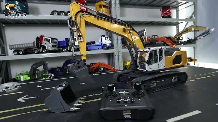 1/14 Scale Metal Hydraulic RC Excavator 945 Remote Control Painted Trucks Model W/ PL18EV