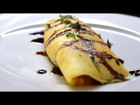 Omelette with Blistered Cherry Tomatoes and Basil