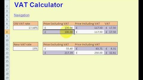 ExcelExperts.com - VAT calculator