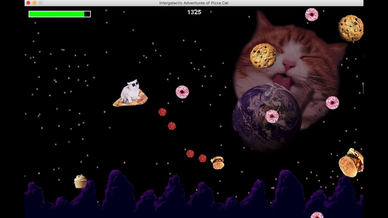 The Intergalactic Adventures of Pizza Cat using PyGame - YouTube