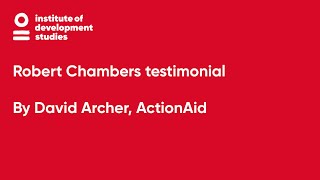 Robert Chambers testimonial from David Archer