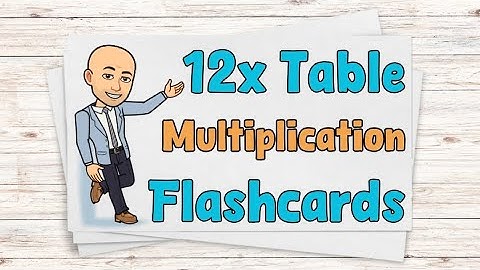 12 Times Table Flashcards |  12x Multiplication Flash Cards | Ten Minute Teach