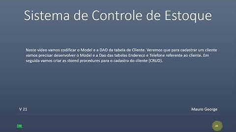 Controle de Estoque para iniciantes #21 C# SQL Server - Model DAO cad Clientes  | Mauro George