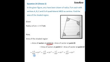 [Class 10] In figure, arcs have been drawn of radius 7cm each with vertices A, B, - Teachoo