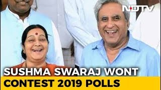 "Madam, Thank You": Sushma Swaraj's Husband On Her 2019 Polls Reveal