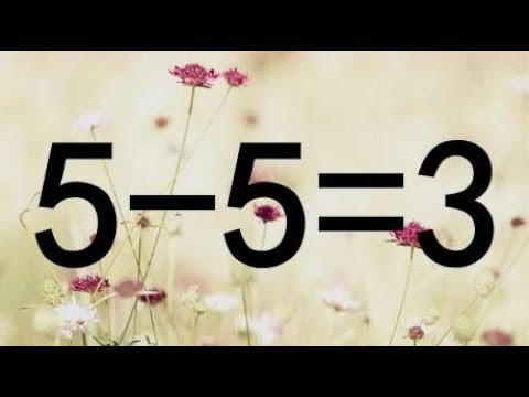 学霸来试试，5-5=3能成立？考验智商的奥数题，你能想到答案吗？