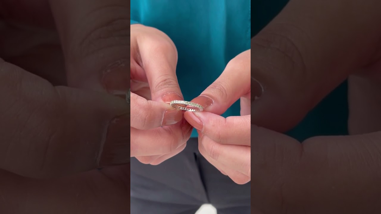 Full Eternity Band Ring with 1/2 CT Created Peridot