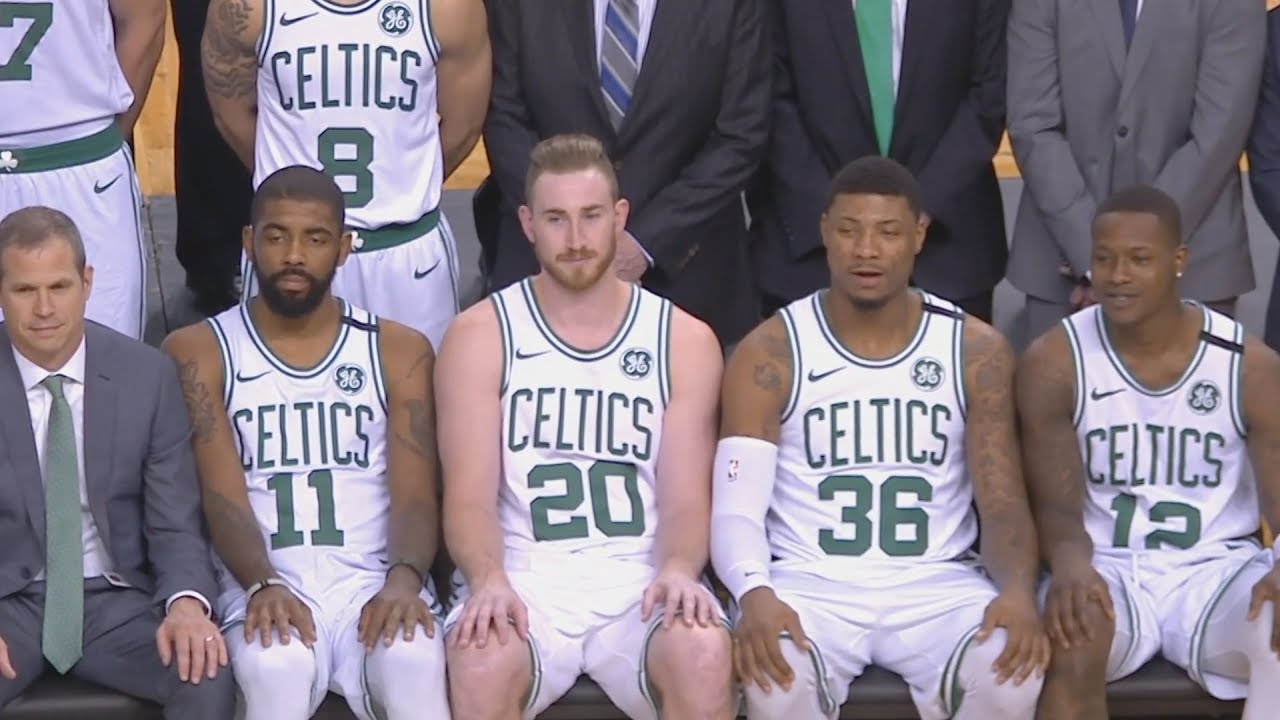 Gordon Hayward Team Photo! Celtics 62% From Field! Kyrie 34 Pts! 2017-18  Season 