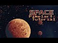 Aseprite pixelart tutorial  beginner friendly space scene in realtime