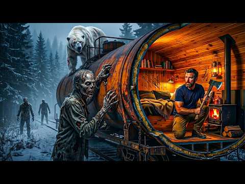 HUNTED BY A GIANT BEAR! I Turned a Rusted Tanker into a Luxury Bunker (ASMR)