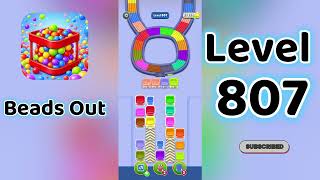 Beads Out Level 807 Walkthrough 🧩✨ | Tricky Bead Puzzle Solution | Go Answer