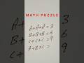 MATH PUZZLE ❓#reasoning #trending #maths