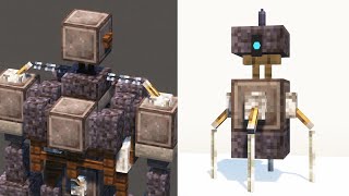 5 Minecraft Robot Designs with Blackstone and a Block of Netherite