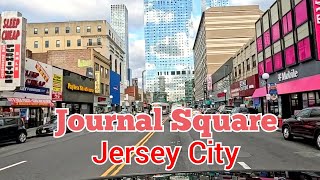 Driving tour in Journal Square in Jersey City, New Jersey, USA