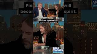 BTS: Russell Brand Prays Before Interview With Piers Morgan