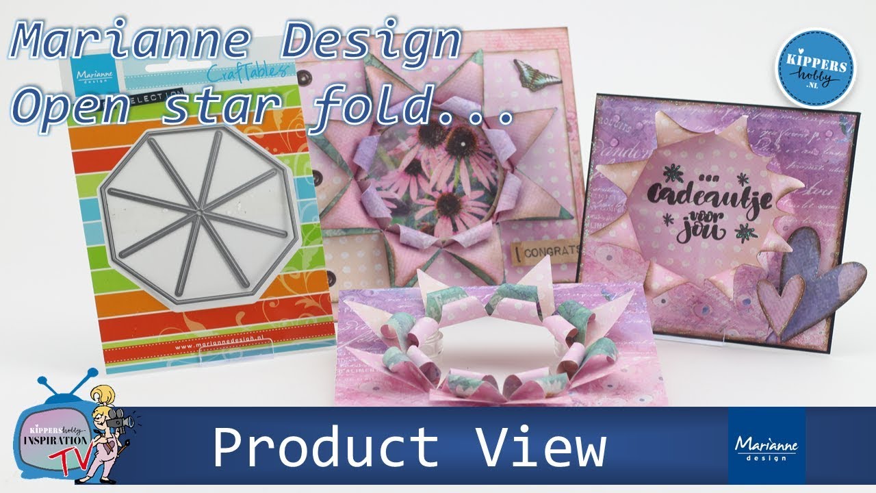 Beste Kaart maken op twee manieren met de Craftables Open star fold van GH-35