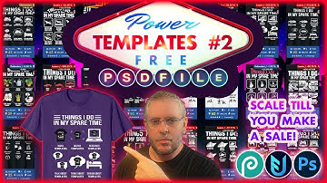 Print On Demand Scaling Strategy, Power Templates #2 Photoshop & Photopea for Amazon Merch & Etsy