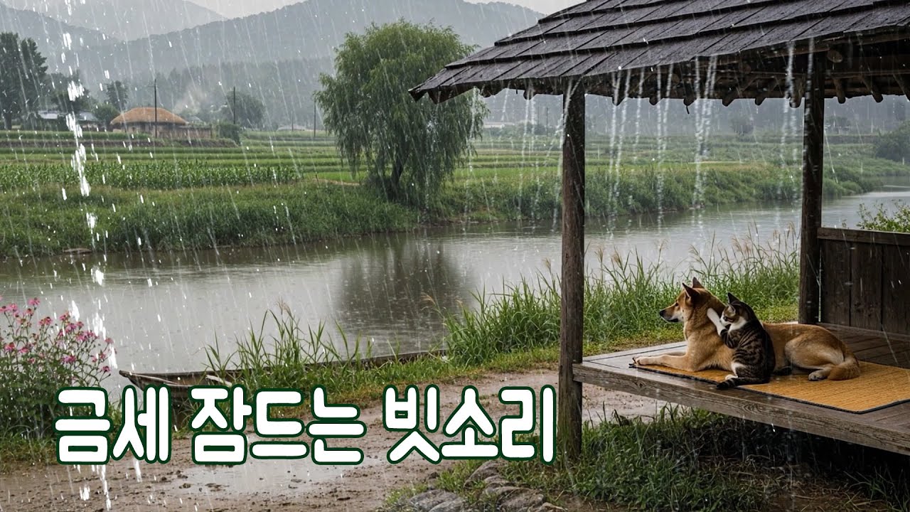 금세 잠드는 옛날 빗소리｜여유로운 마음으로 불면증 대신 숙면 힐링하세요