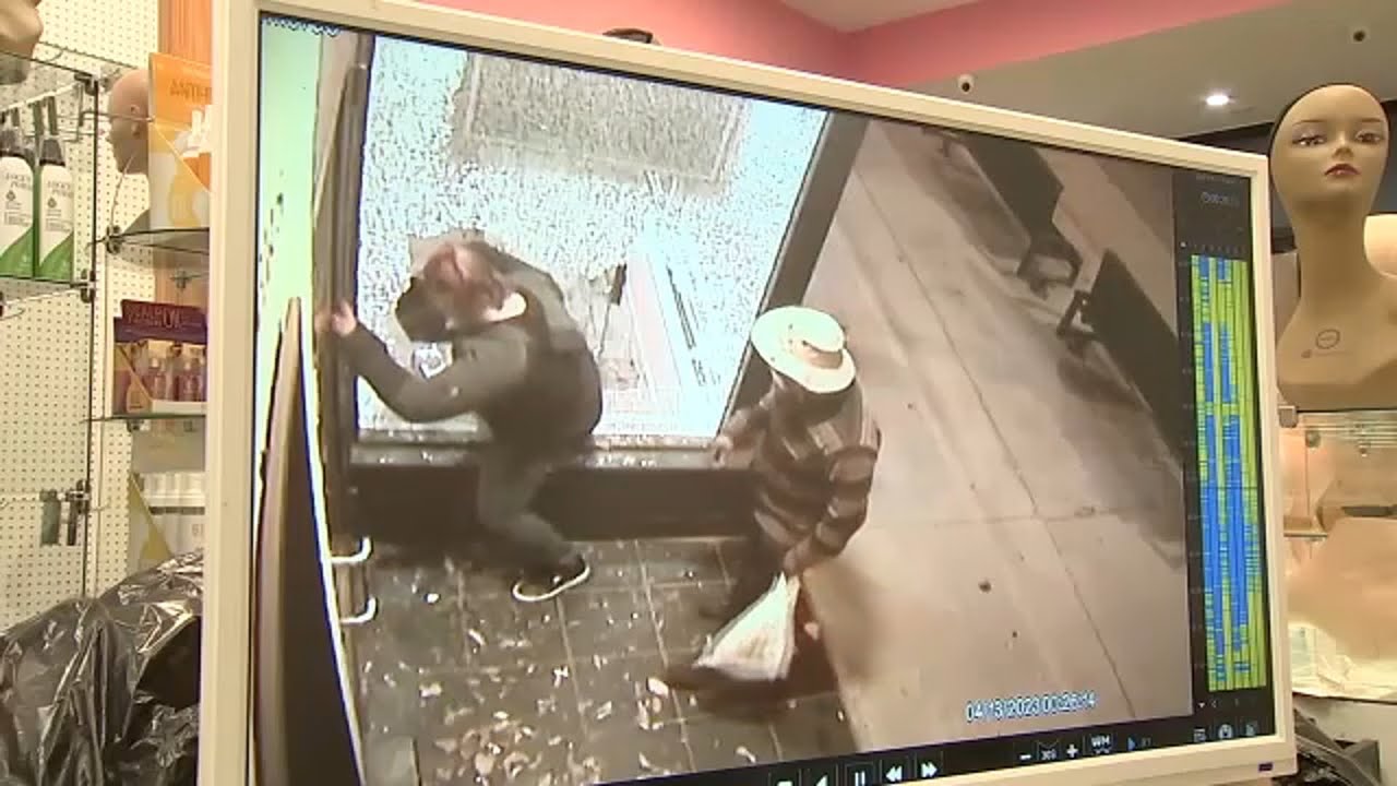 Video shows thieves stealing $25,000 worth of wigs, other merchandise from Tarzana beauty store