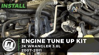 Wrangler Engine Tune Up Kit W/ Replacement Ignition Coil / Spark Plug Wires  / NGK V-Power Spark Plugs  JK 2007-2011 Jeep