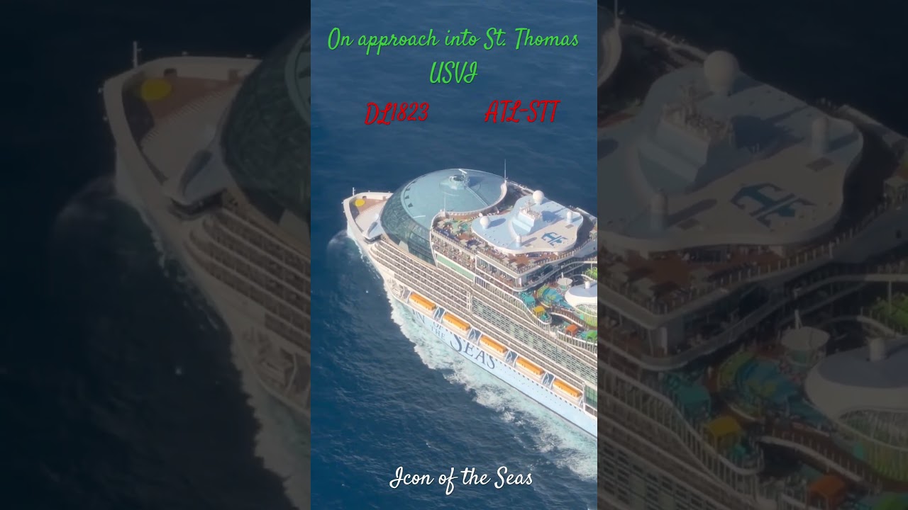 On approach to St. Thomas USVI onboard Delta 1823 from Atl