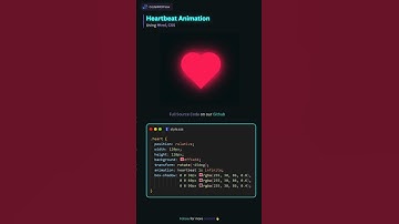 Heartbeat animation using CSS #html  #css #javascript #shorts #trending #viral  #frontend