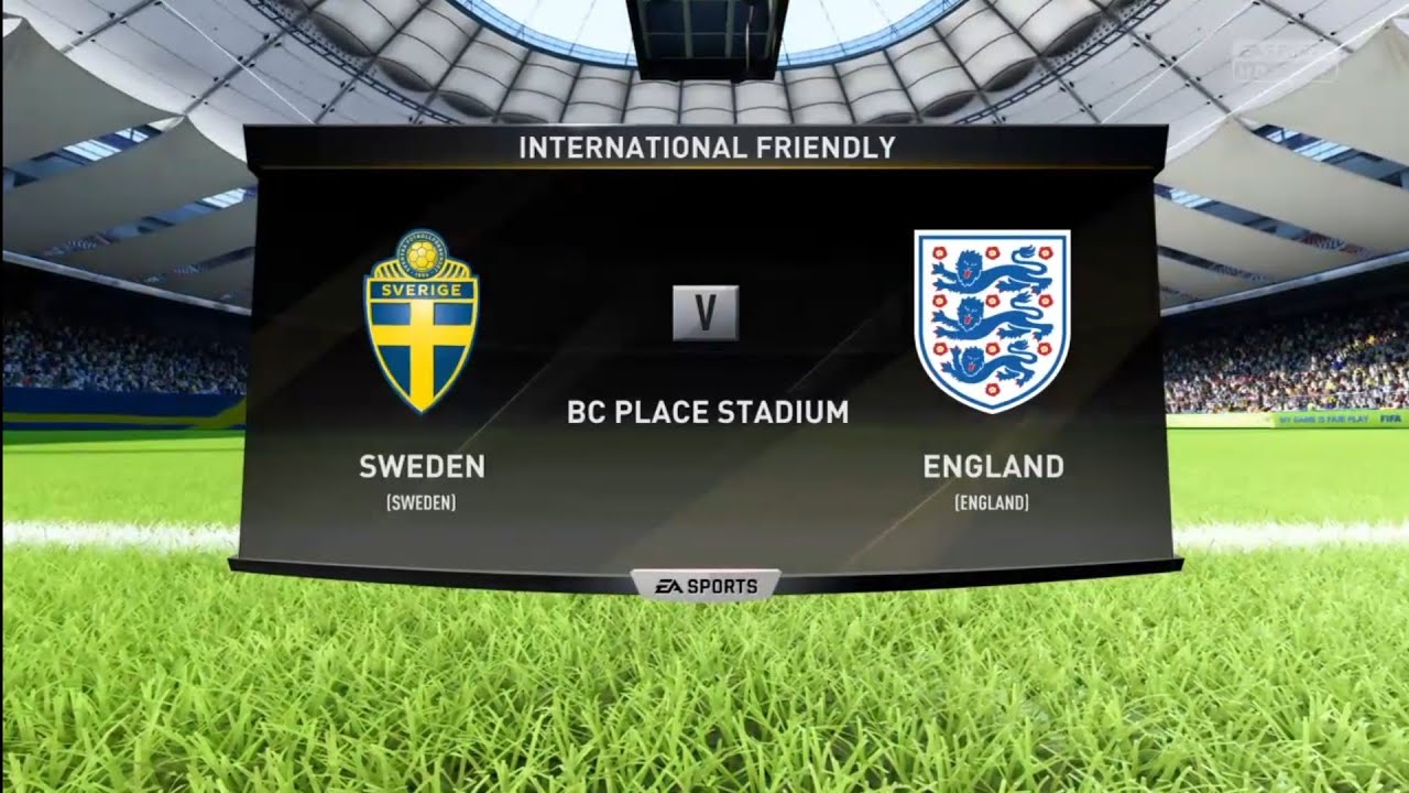 FIFA 18 | Legendary | International Friendly | Sweden v England | BC Place Stadium